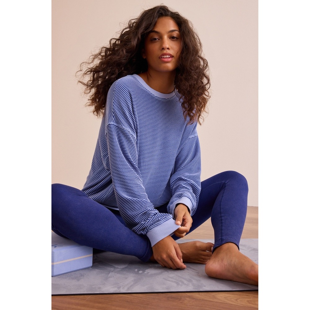 AS Revival Womens Striped Crewneck Sweatshirt Size XXS